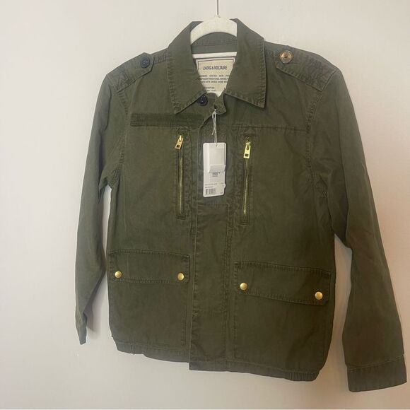 $475 Zadig & Voltaire Logo Utility Jacket NWT - Picture 9 of 13
